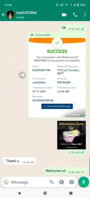 User testimonial on desktop for Mahadev Book Online Cricket ID
